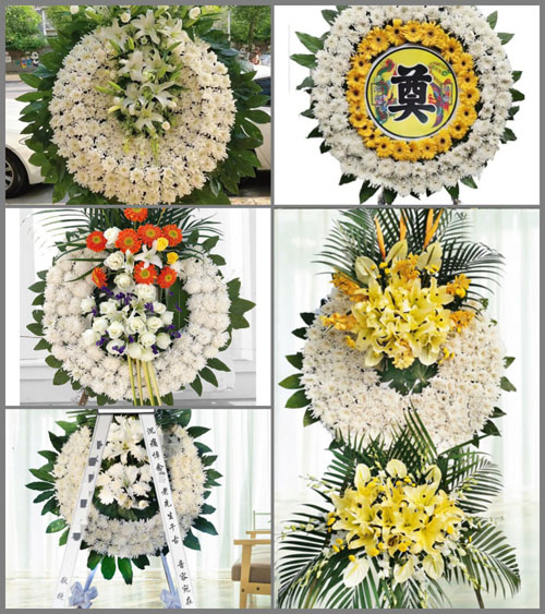 浙江省宁波海曙区龙观乡花圈速递